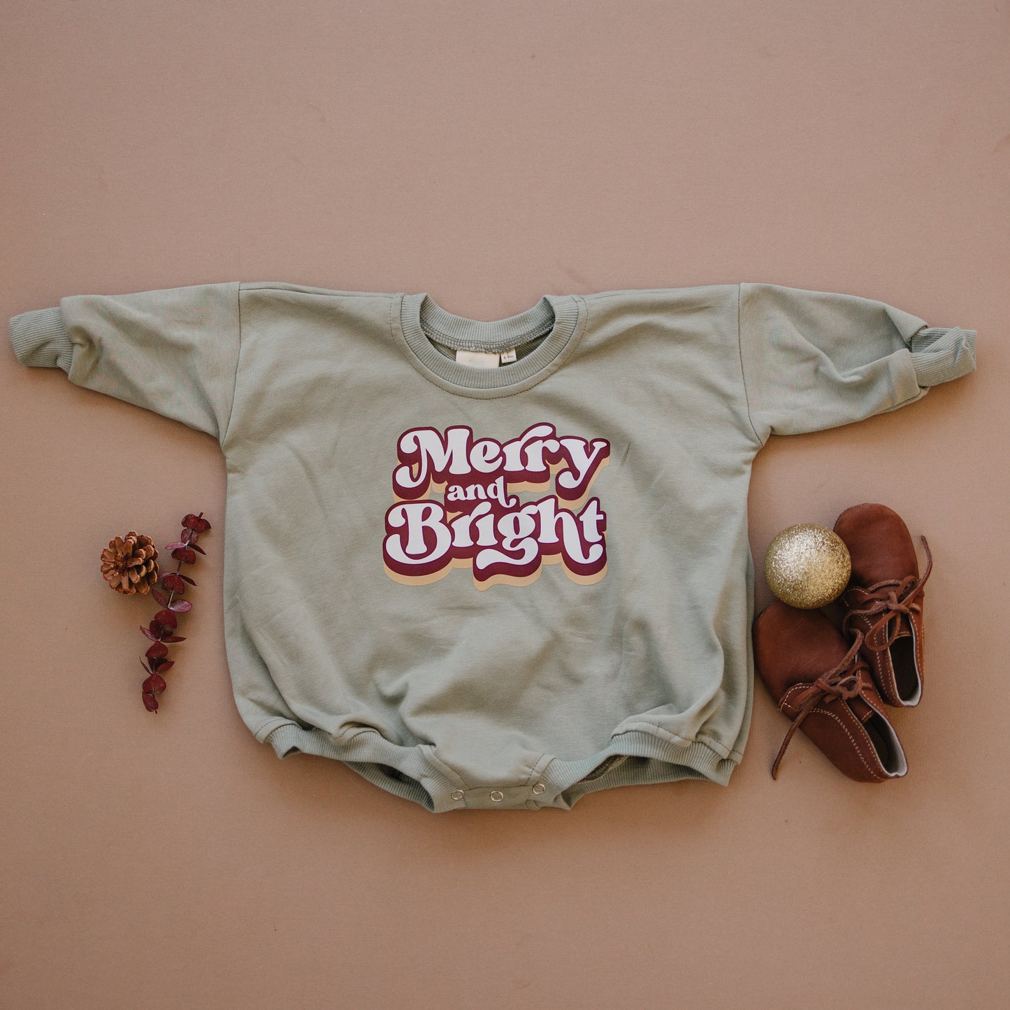Merry and Bright Oversized Sweatshirt Romper