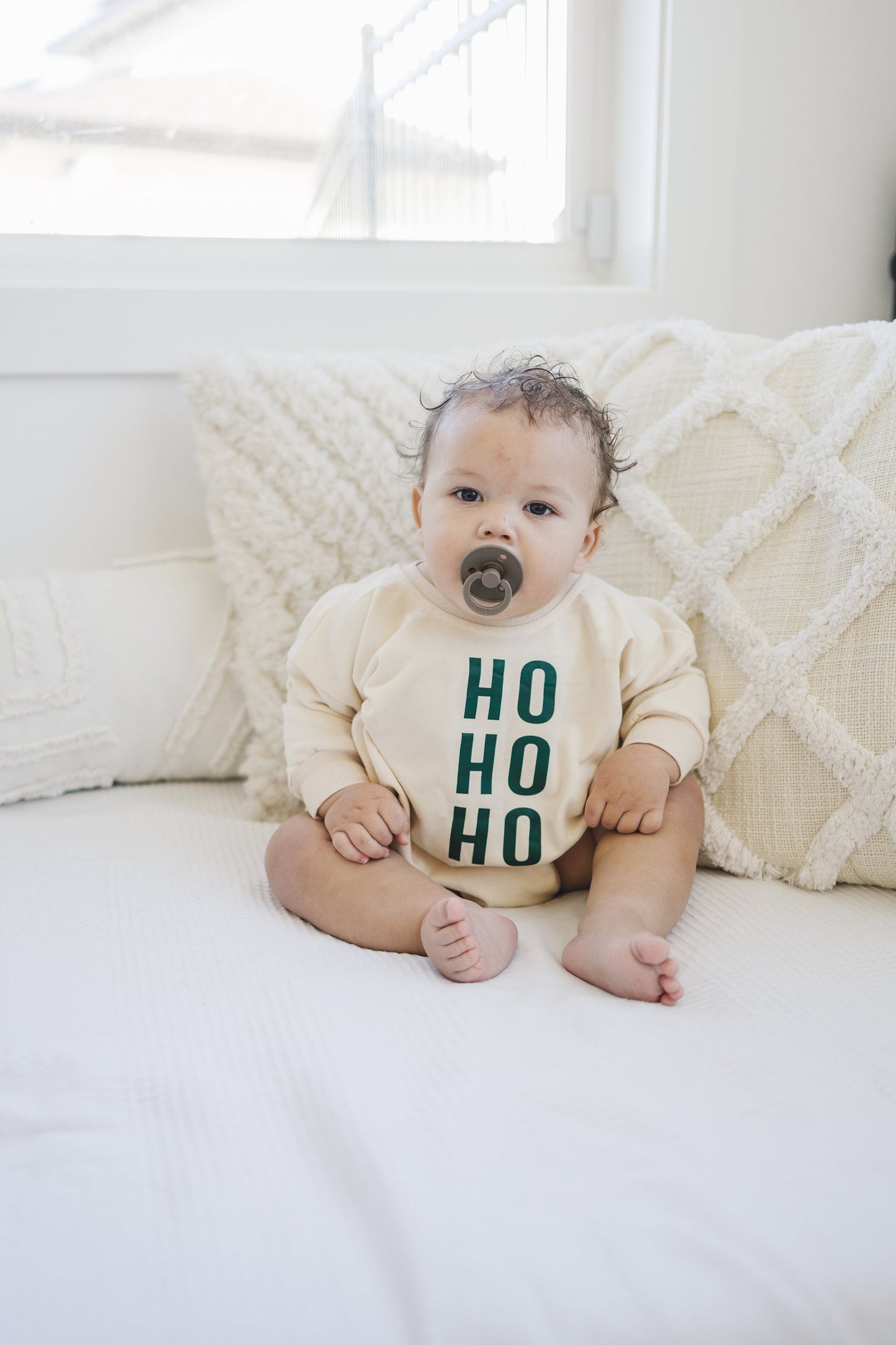 HO HO HO Christmas Oversized Sweatshirt Romper