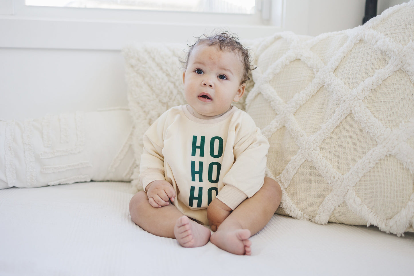 HO HO HO Christmas Oversized Sweatshirt Romper