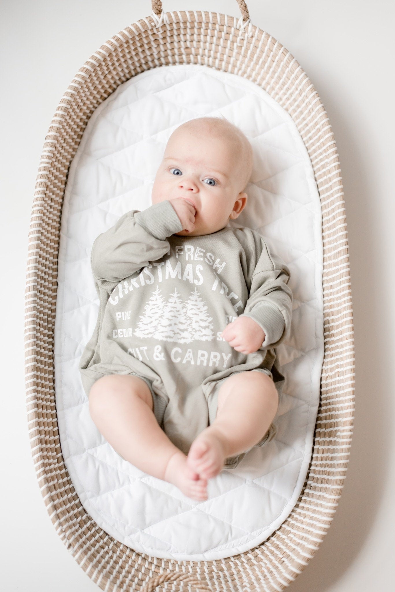 Farm Fresh Christmas Trees Oversized Sweatshirt Romper