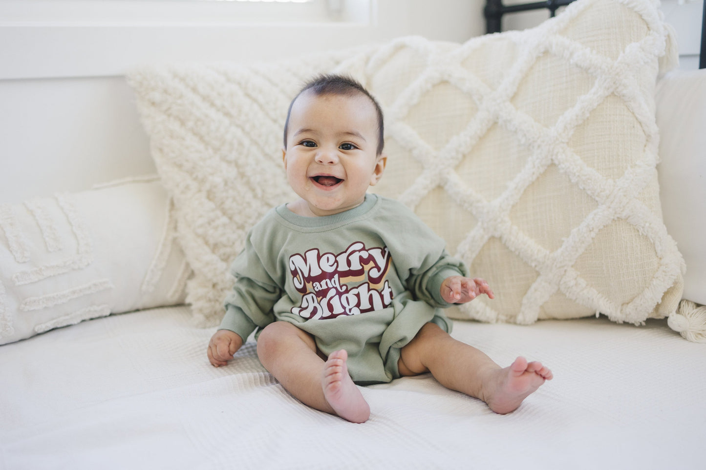 Merry and Bright Oversized Sweatshirt Romper