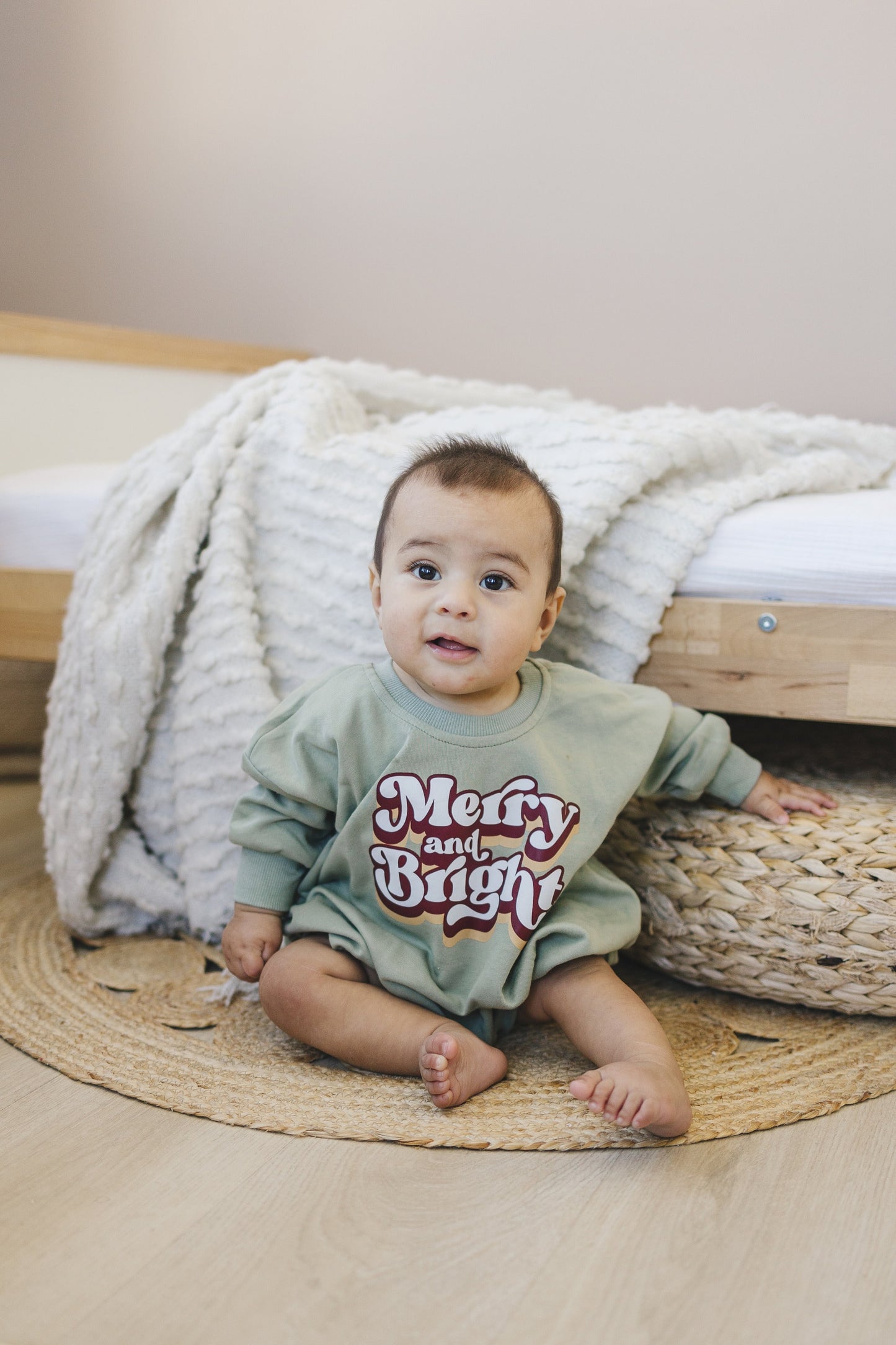 Merry and Bright Oversized Sweatshirt Romper