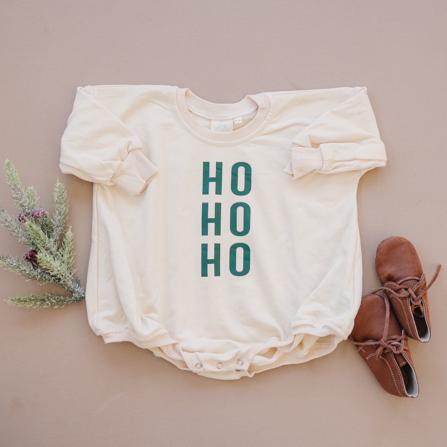 HO HO HO Christmas Oversized Sweatshirt Romper