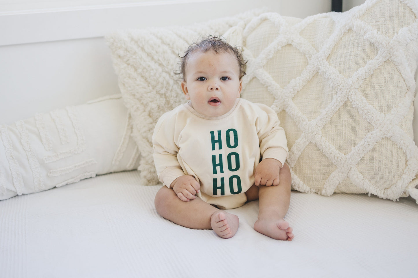 HO HO HO Christmas Oversized Sweatshirt Romper