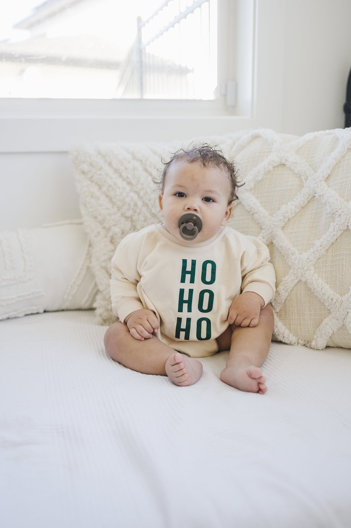 HO HO HO Christmas Oversized Sweatshirt Romper