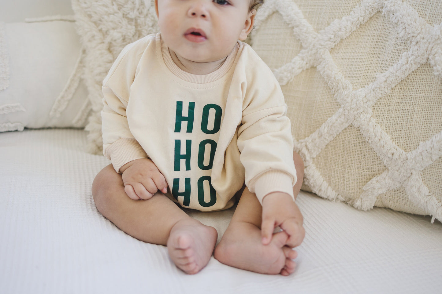 HO HO HO Christmas Oversized Sweatshirt Romper