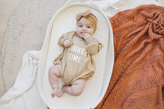 Turkey Time Oversized Sweatshirt Romper