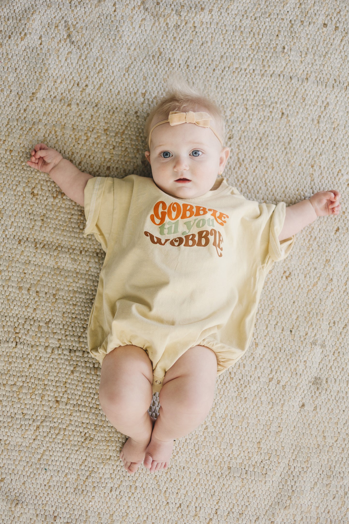 Gobble Til You Wobble Oversized T-Shirt Romper - Thanksgiving Shirt Tee Outfit Clothes - Boy Girl Neutral - Thanksgiving Outlet