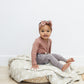 Dusty Rose Organic Snap Long Sleeve Ribbed Bodysuit