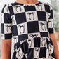 Checkered Bow | Scoop Back Dress