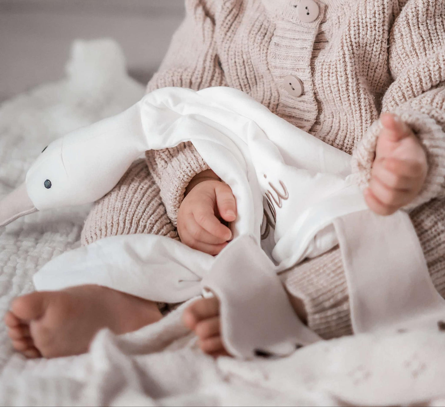 Benutzerdefinierte bestickte Bambus Ente Lovey - XL Plüsch