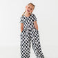 Floral Check Romper