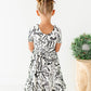 Cream Preppy Bow | Collard Twirl Dress