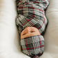 Green Plaid Bamboo Newborn Knot Hat