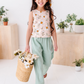 Peachy Peonies | Tie-Back + Crop Pants Set