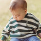 Green Striped Crewneck Sweatshirt - optional custom embroidery