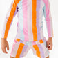 Summer Stripes: RASHGUARD ZIP-UP *SHIRT ONLY!*