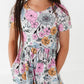 Vintage Sketchy Floral Romper