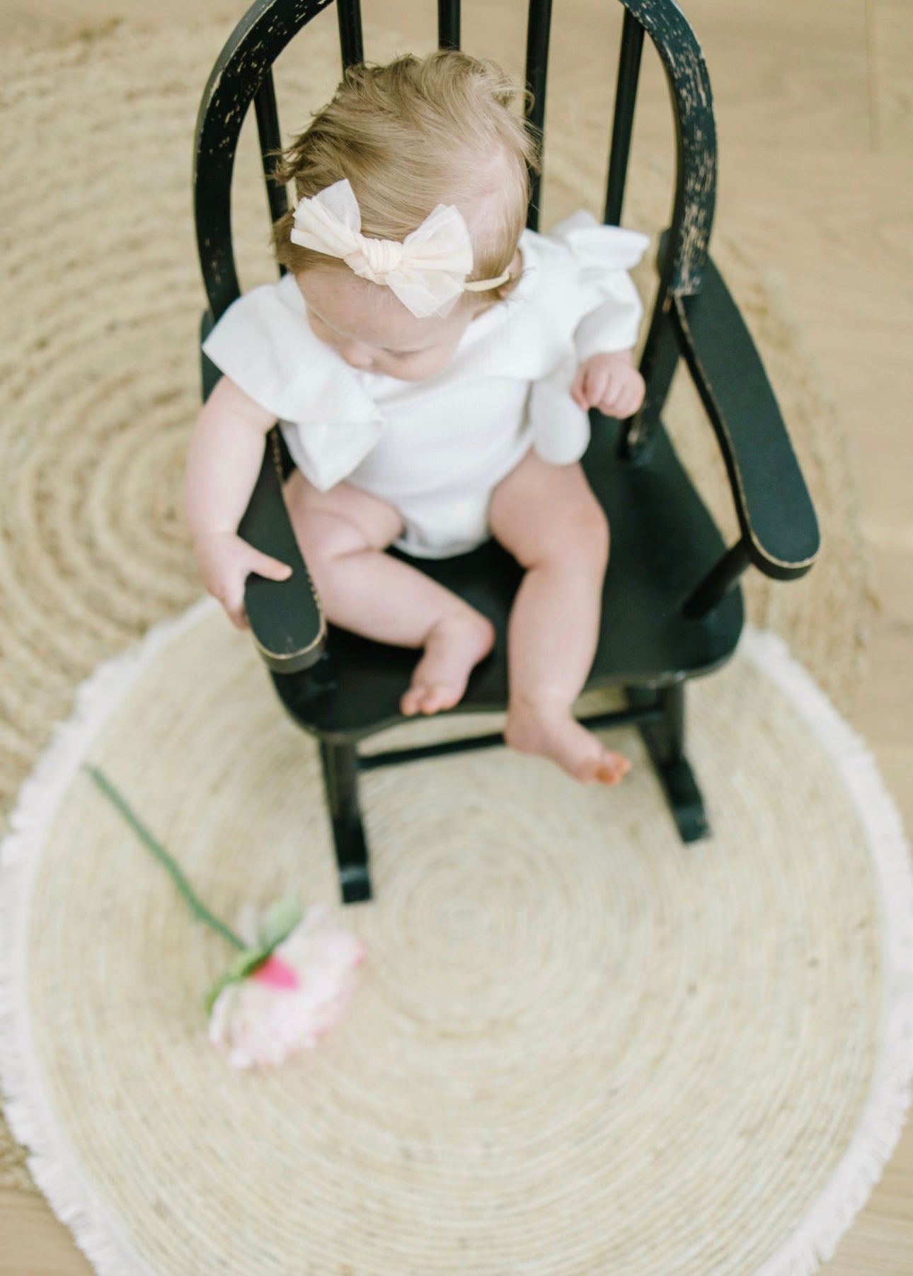 Cream Tulle Bow