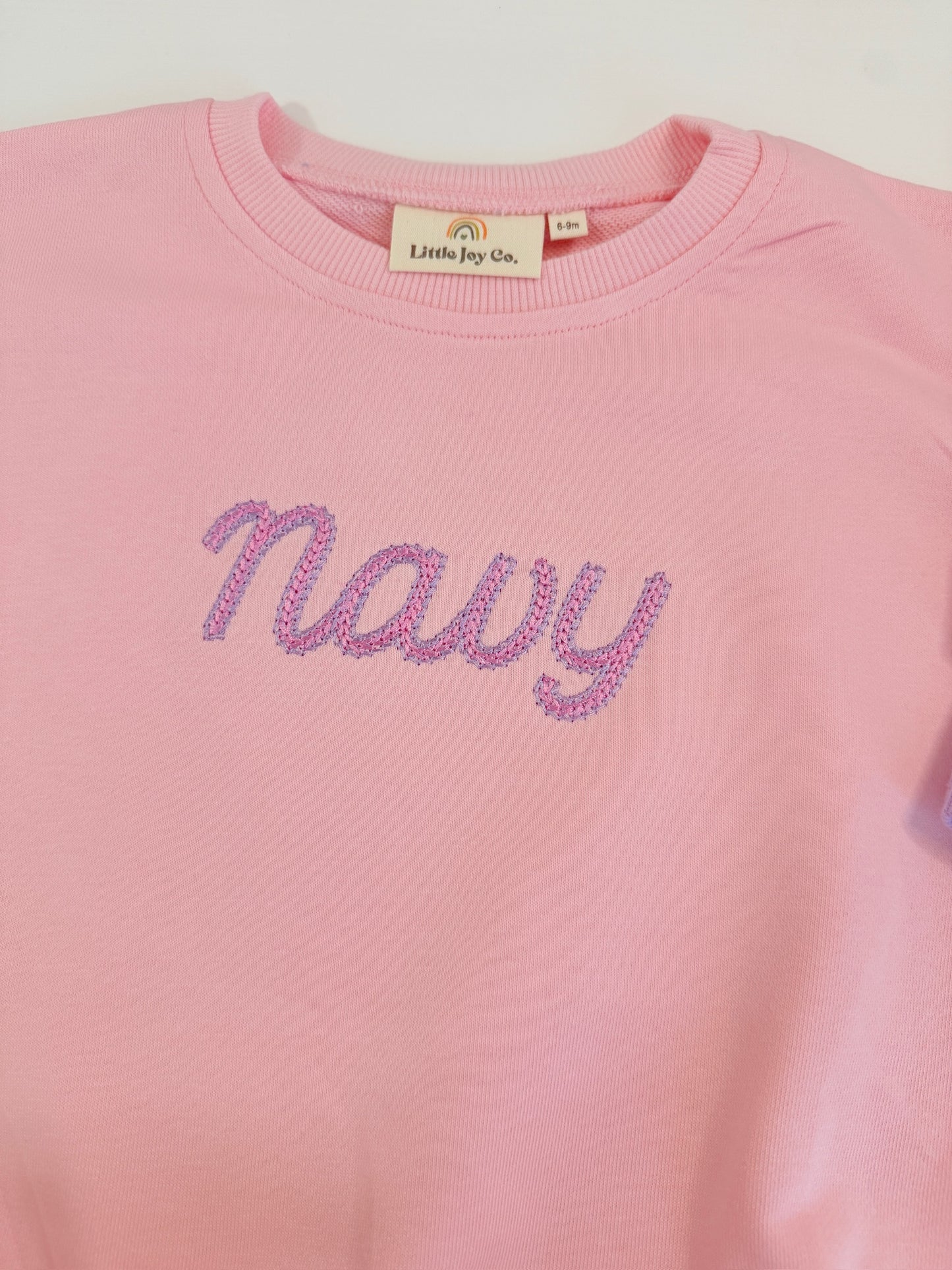 Custom Embroidered Colorblock Sweatshirt Romper