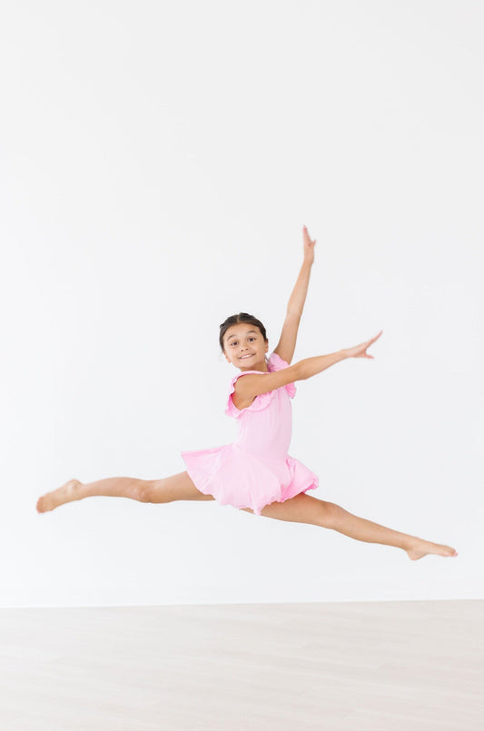 Bubblegum Pink S/S Twirl Leotard