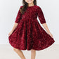 Cranberry Velvet Sequin Dress