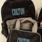 Black + Grey Colorblock Backpack PLAIN NO EMBROIDERY