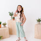 Peachy Peonies | Tie-Back + Crop Pants Set