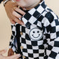Cotton Shacket | Smiley Checkered Black