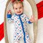 Red White & Bows Bamboo Zippy Romper