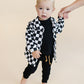 Cotton Shacket | Smiley Checkered Black