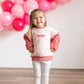 Custom Embroidered Pink Colorblock Sweatshirt