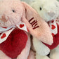 Custom Embroidered Valentine's Plush Bunny