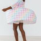 Pastel Plaid 3/4 Sleeve Pocket Twirl Dress