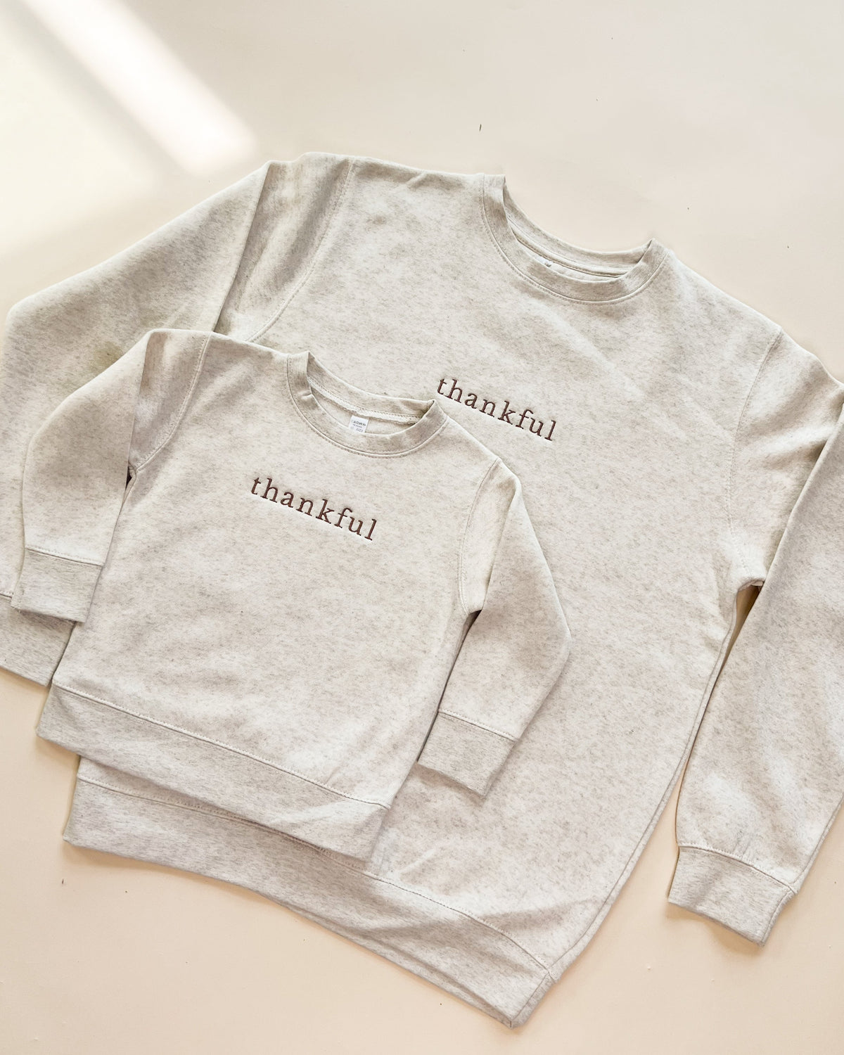 Thankful Embroidered Original Child Sweatshirt