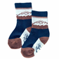 Navy Blue Boot socks “Wild” Merino Wool