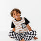 Chunky Tan Check Boys Affirmation Pocket Tee