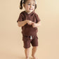 Terry Cargo Shorts Set | Chocolate