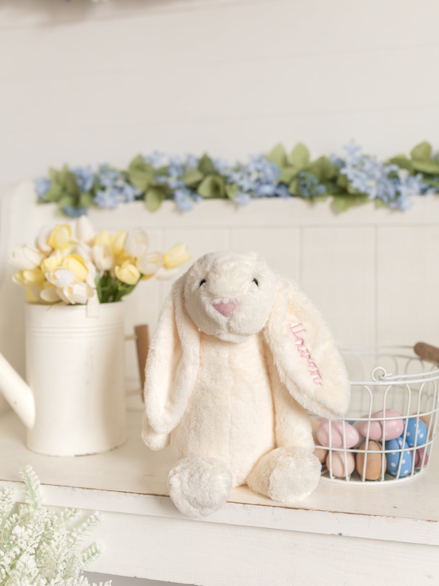 Custom Embroidered Plush Easter Bunny - more colors