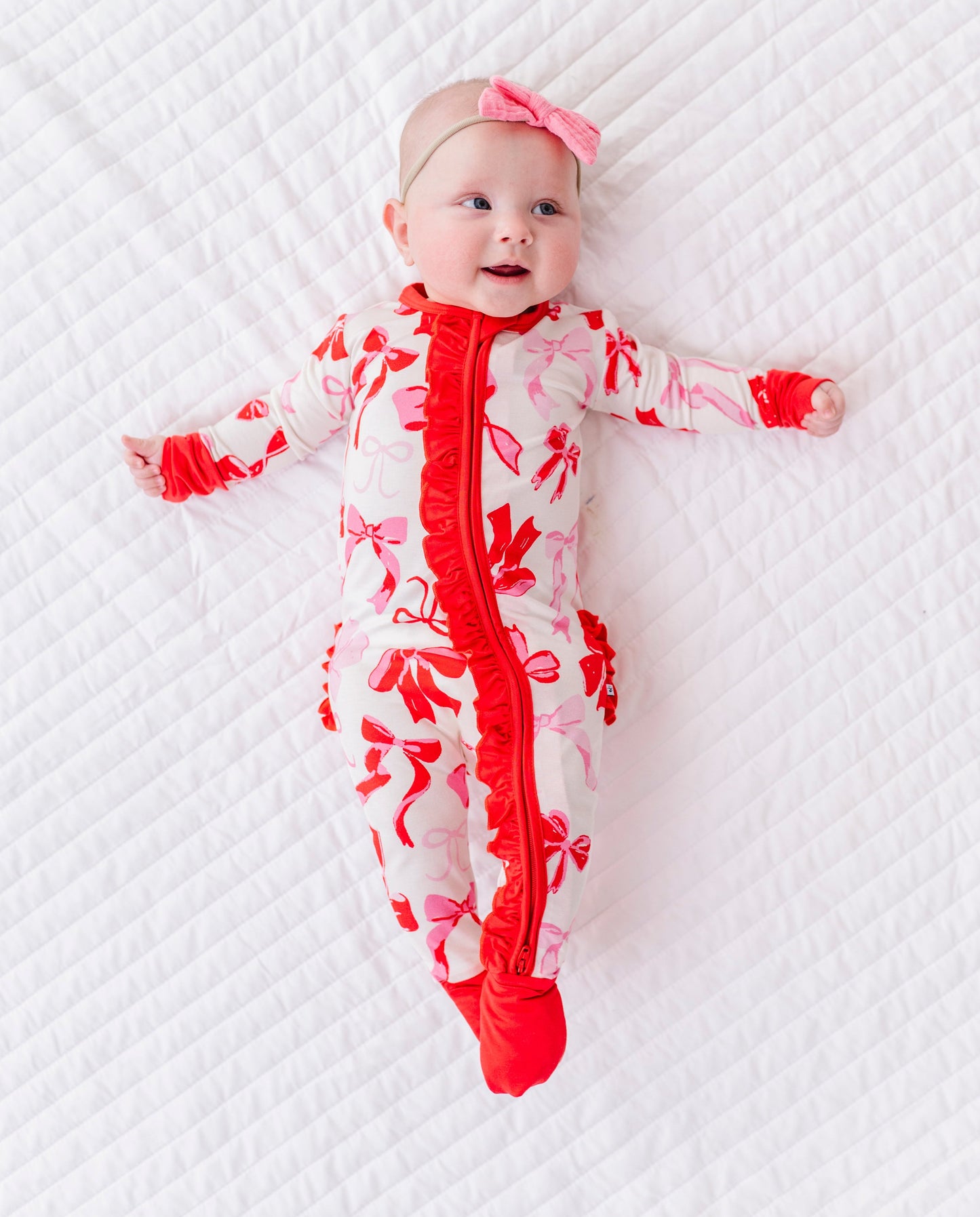 Blushing Bows Ruffle Convertible Romper