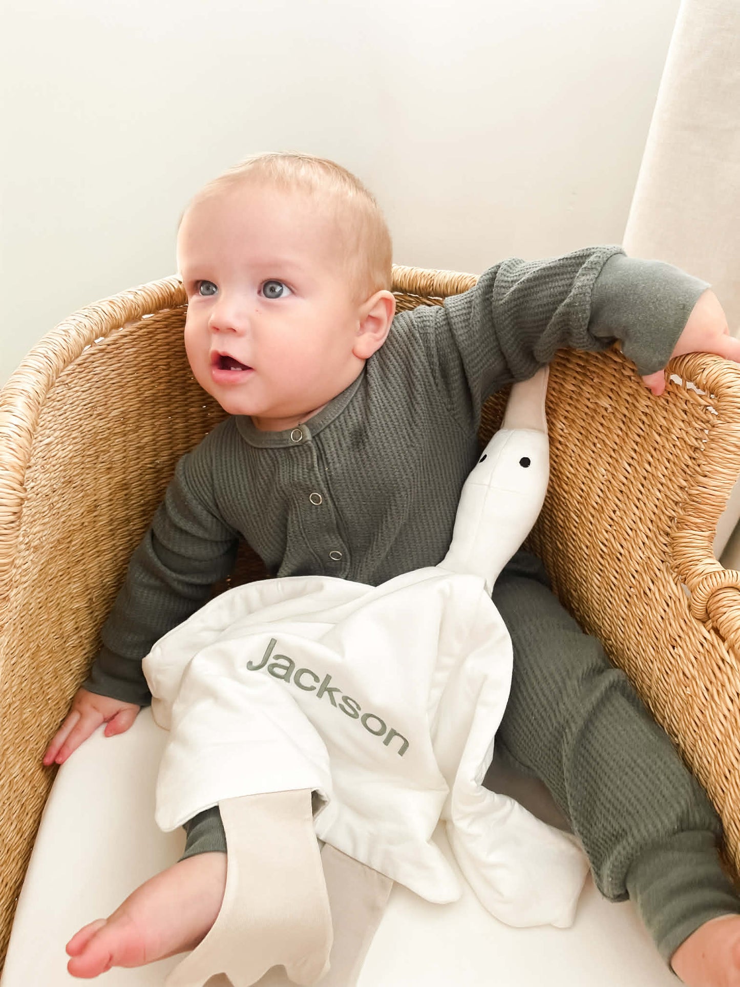 Benutzerdefinierte bestickte Bambus Ente Lovey - XL Plüsch