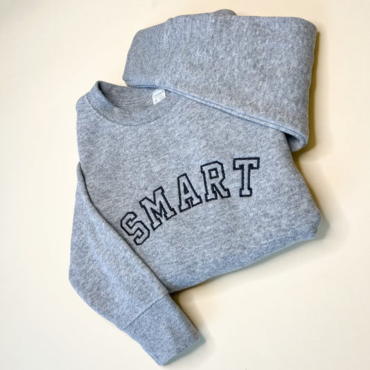 Smart Varsity Embroidered Child Sweatshirt