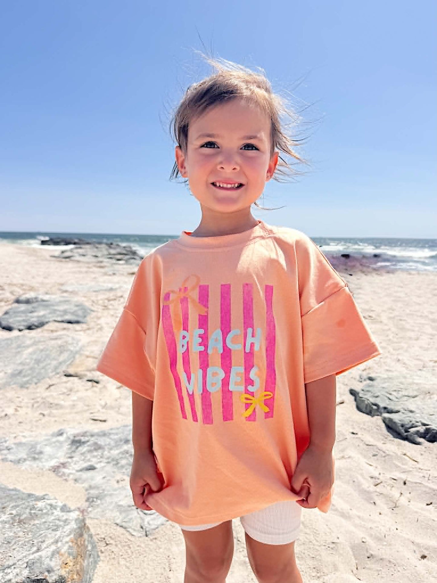 Beach Vibes Tee or Bubble Romper