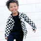 Cotton Shacket | Smiley Checkered Black