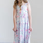 Pastel Wildflowers Ruffle Maxi Dress