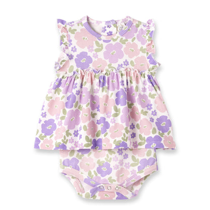 Floral Frolic Bamboo Skirted Bodysuit