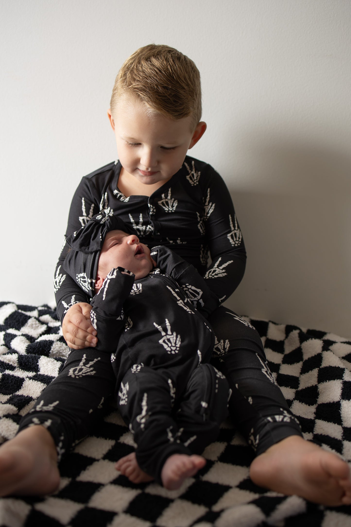 Bamboo Zip Pajamas | Midnight Skelly