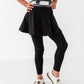Black Skirted Slim Leggings