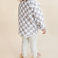 Cotton Shacket | Smiley Checkered Latte