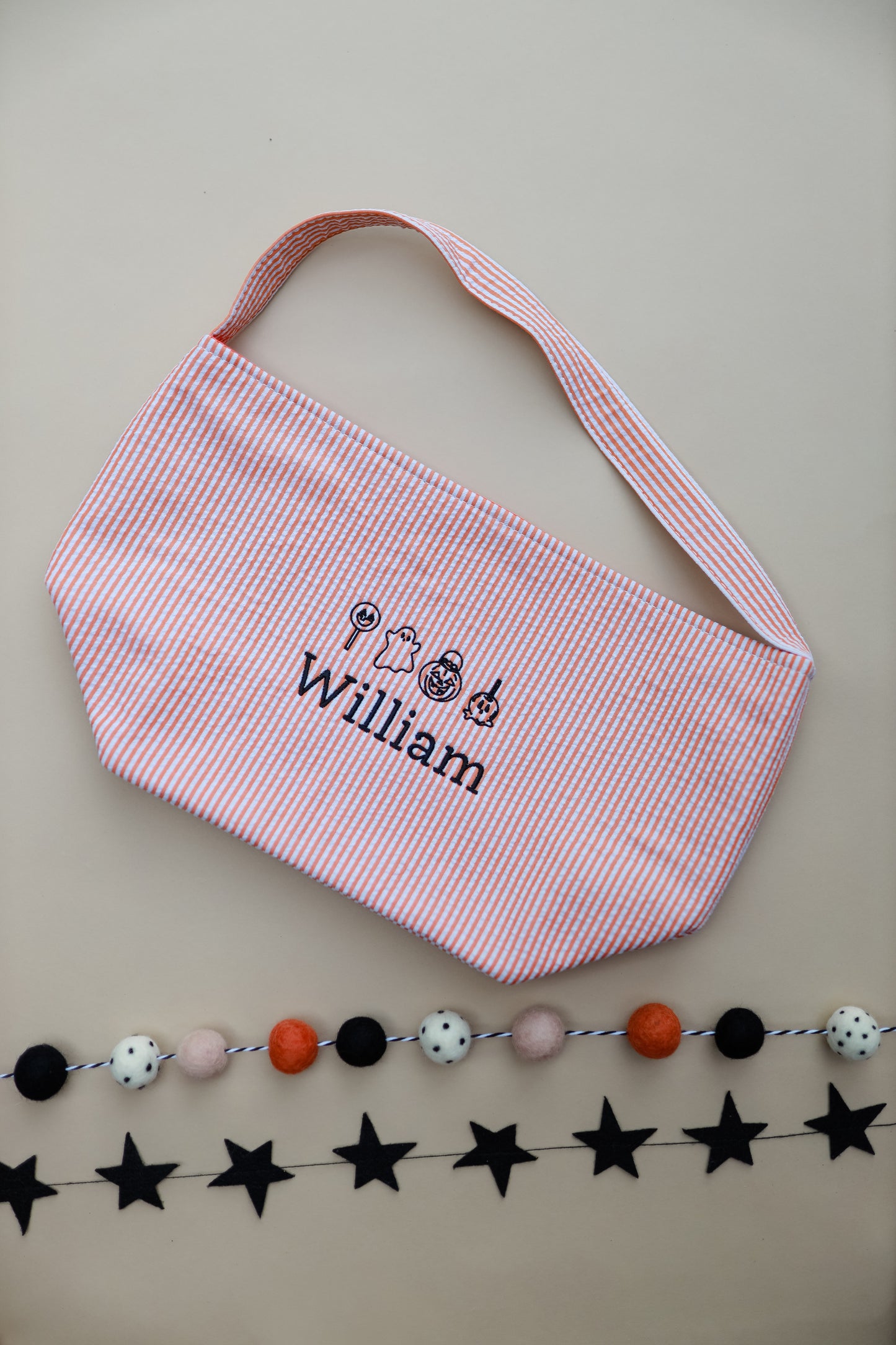 Custom Embroidered Halloween Basket